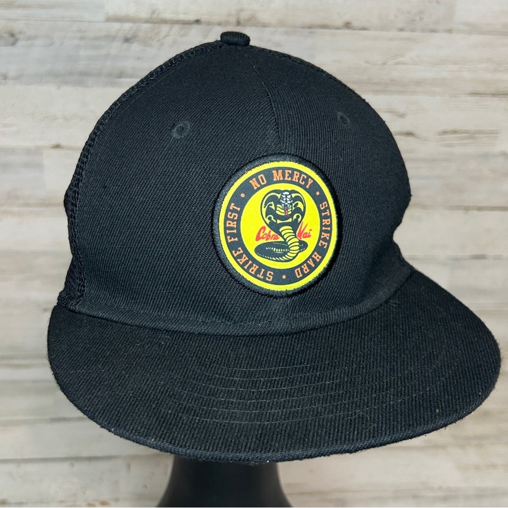 Cobra Kai Black Adjustable Baseball Cap Hat Outdoor Trucker Mesh 3 Three In